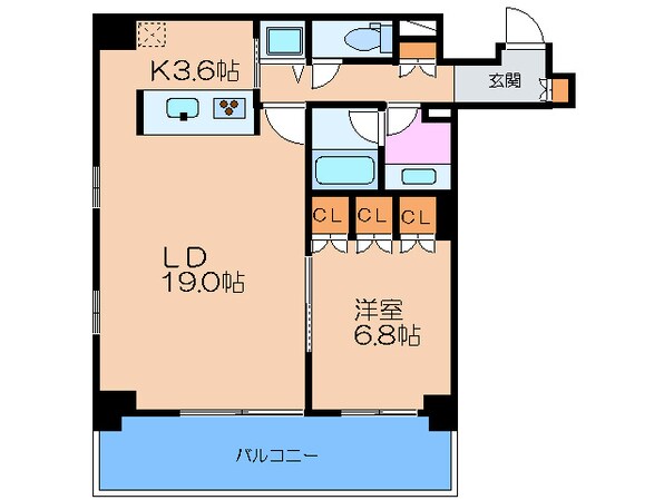 リバ－サイドタワ－中之島の物件間取画像